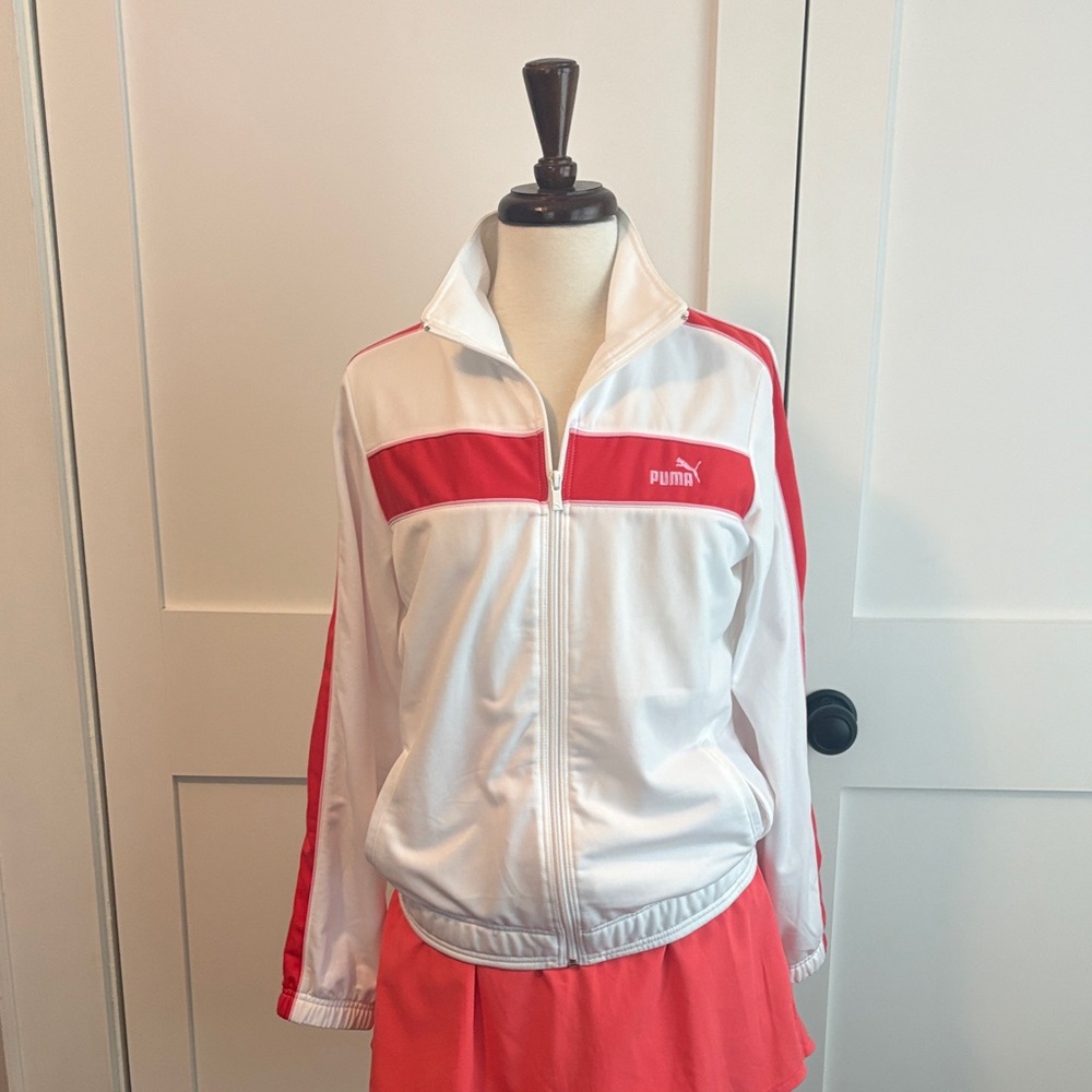 Puma Red and White Sport Jacket Large NWOT😎2 for $30